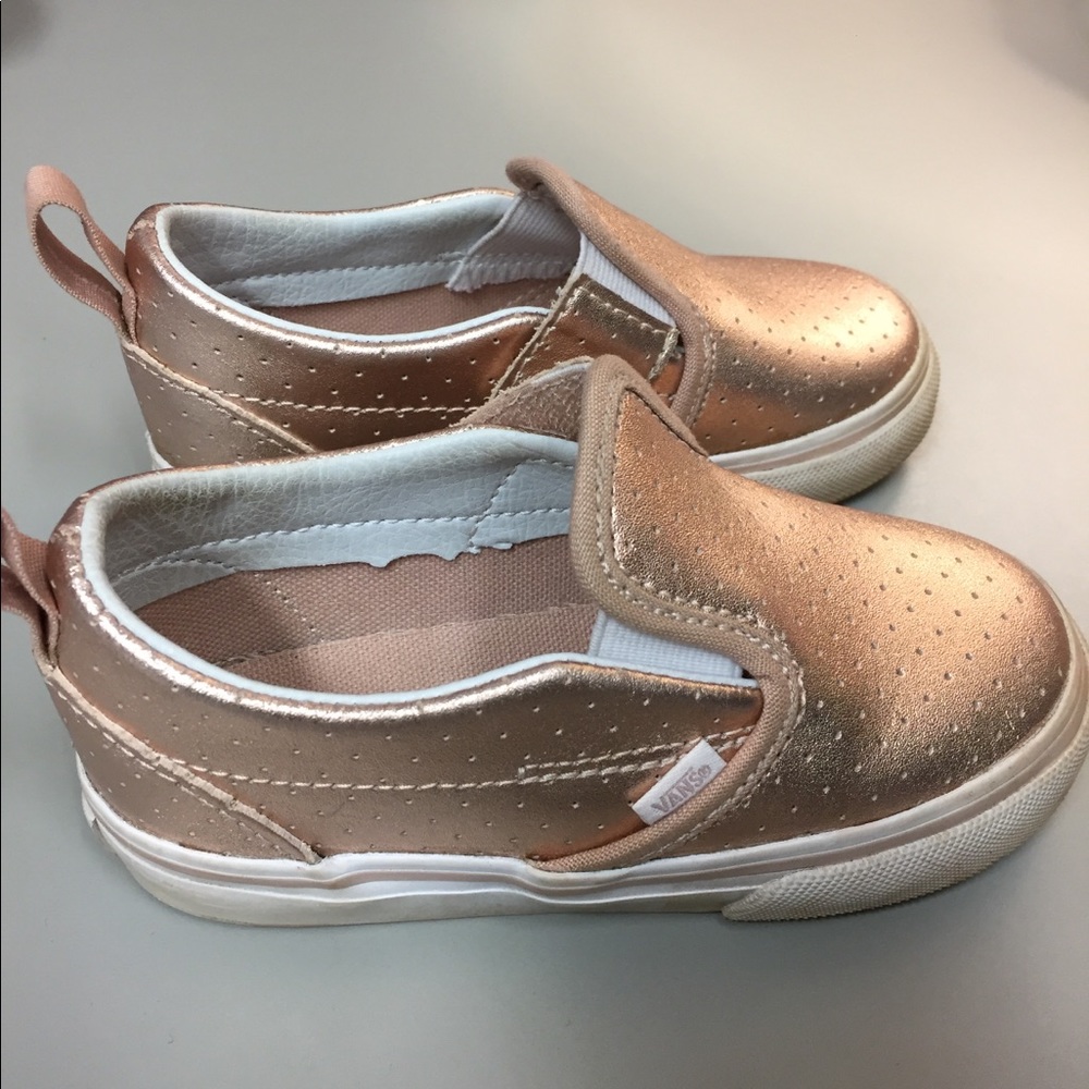 Kids Vans rose gold Toddler size 8